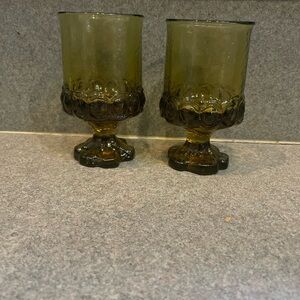 Vintage green goblets